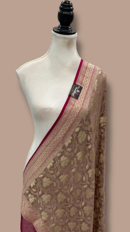 Pure Khaddi Georgette Handloom Dupatta - The Handlooms