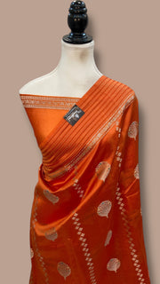 Pure Mango Silk Banarasi Handloom Saree - The Handlooms