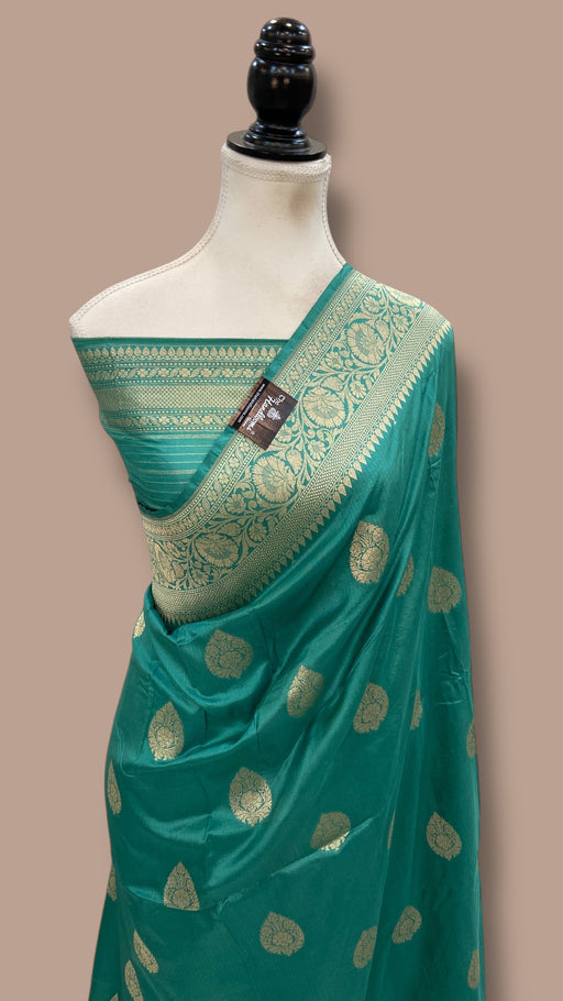 Pure Katan Silk Banarasi Handloom Saree - All Over Boota Work - The Handlooms