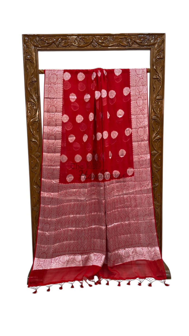 Pure Chiffon Khaddi Banarasi Saree - The Handlooms
