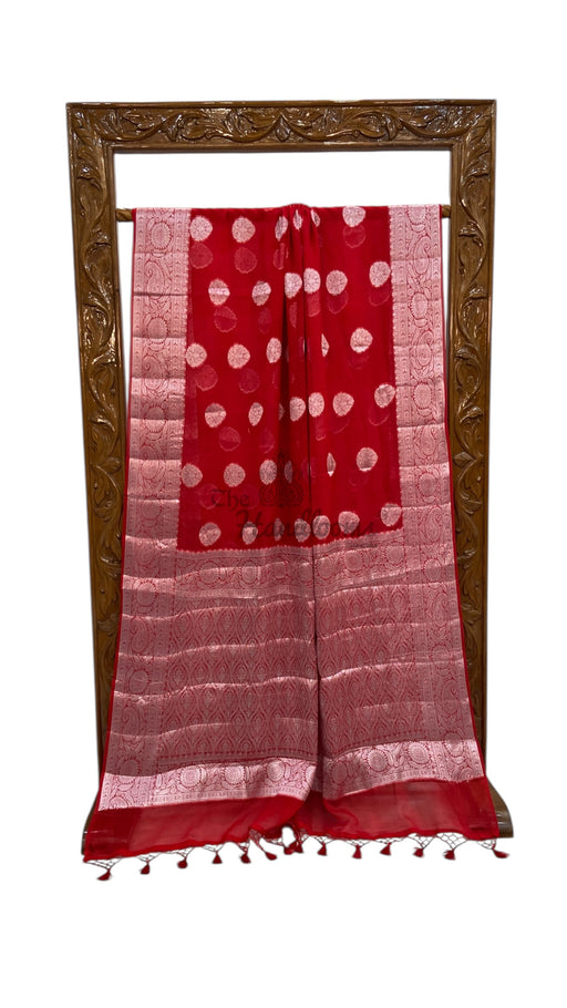Pure Chiffon Khaddi Banarasi Saree - The Handlooms