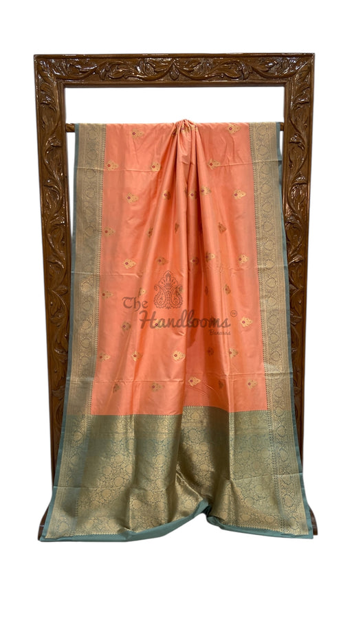 Pure Katan Silk Banarasi Handloom Saree - All Over Kadua Motifs - The Handlooms