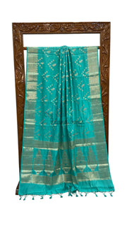 Pure Chiniya Silk Banarasi Saree - Gold Zari - The Handlooms