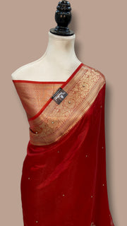 Pure Kora Tissue Handloom Banarasi Saree - Handwork - The Handlooms