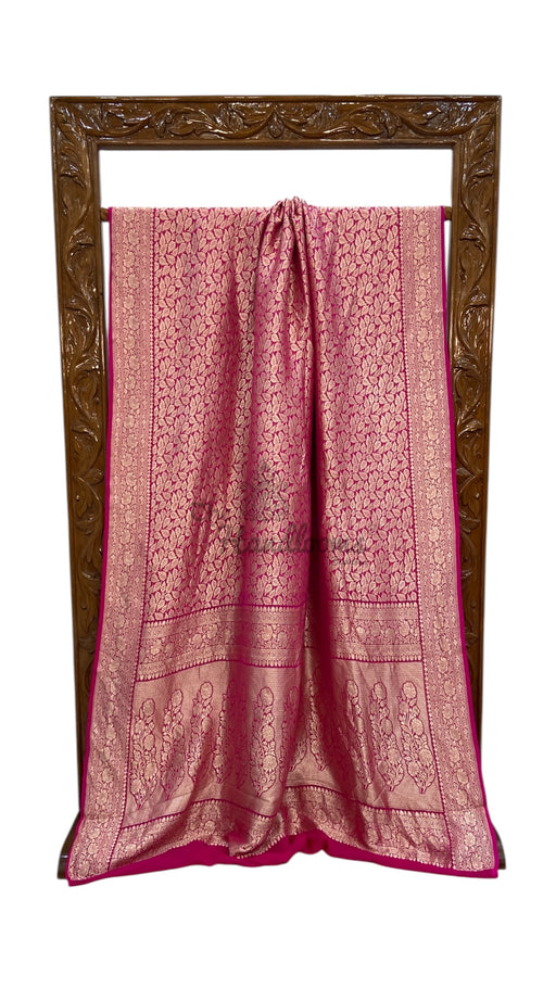 Khaddi Georgette Handloom Banarasi Saree - Tanchui Brocade - The Handlooms