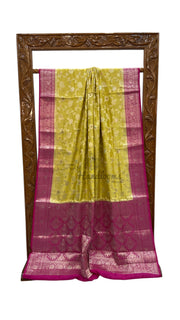 Pure Chiniya Silk Handloom Banarasi Saree - The Handlooms