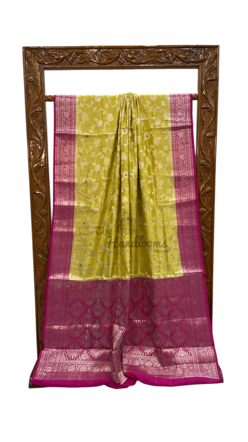 Pure Chiniya Silk Handloom Banarasi Saree - The Handlooms