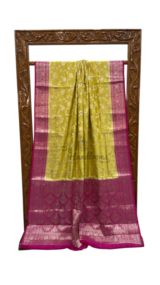 Pure Chiniya Silk Handloom Banarasi Saree - The Handlooms