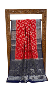 Pure Chiniya Silk Handloom Banarasi Saree - The Handlooms