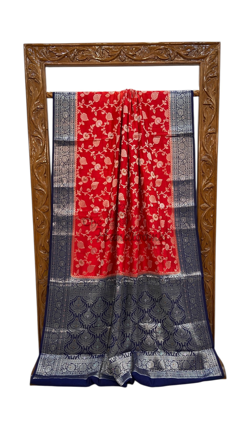 Pure Chiniya Silk Handloom Banarasi Saree - The Handlooms