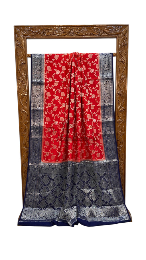 Pure Chiniya Silk Handloom Banarasi Saree - The Handlooms