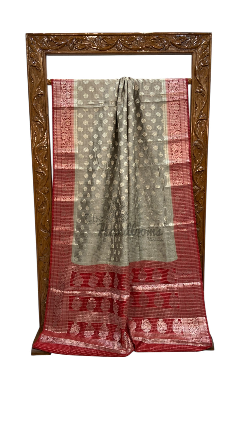 Pure Chiniya Silk Handloom Banarasi Saree - The Handlooms