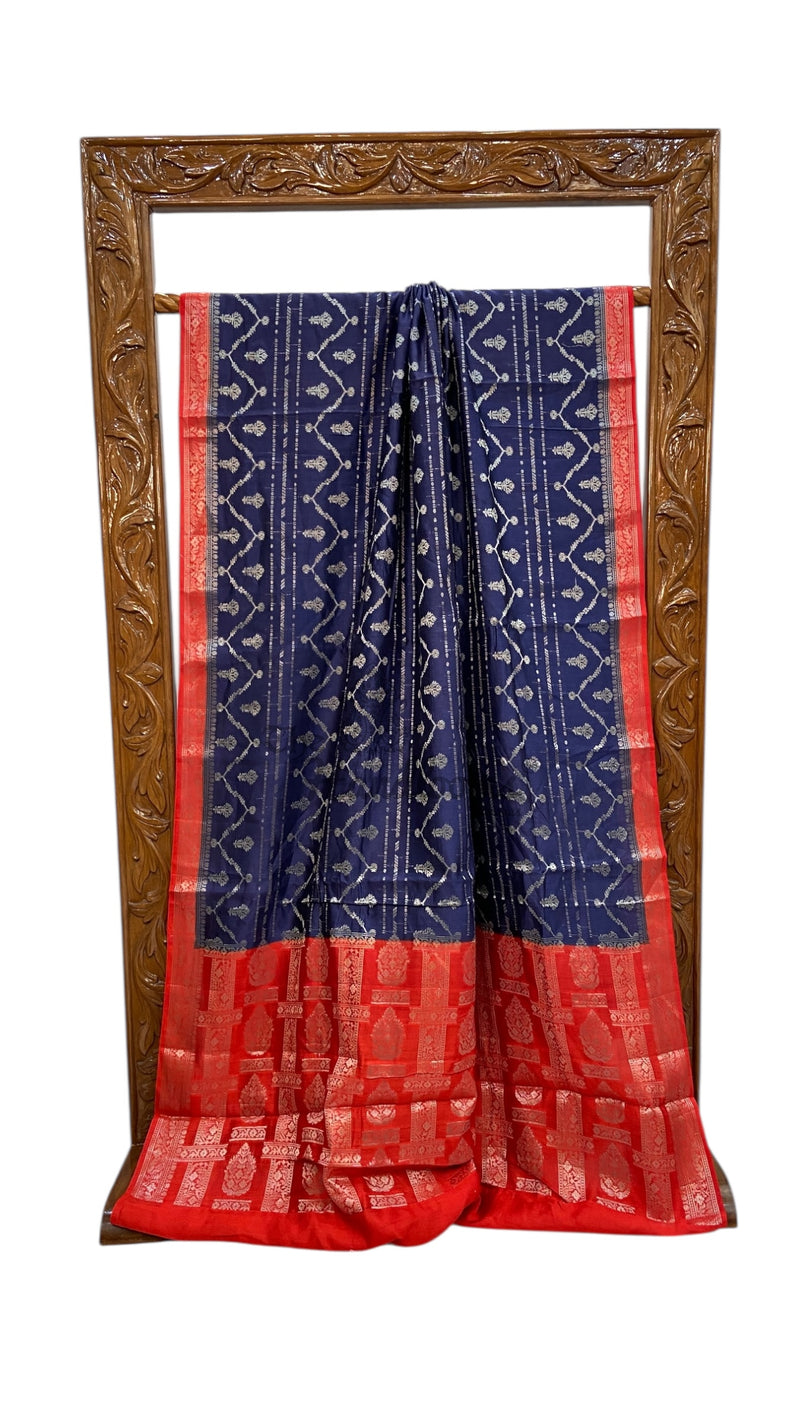 Pure Chiniya Silk Handloom Banarasi Saree - The Handlooms
