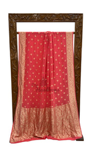 Khaddi Georgette Handloom Banarasi Saree - The Handlooms