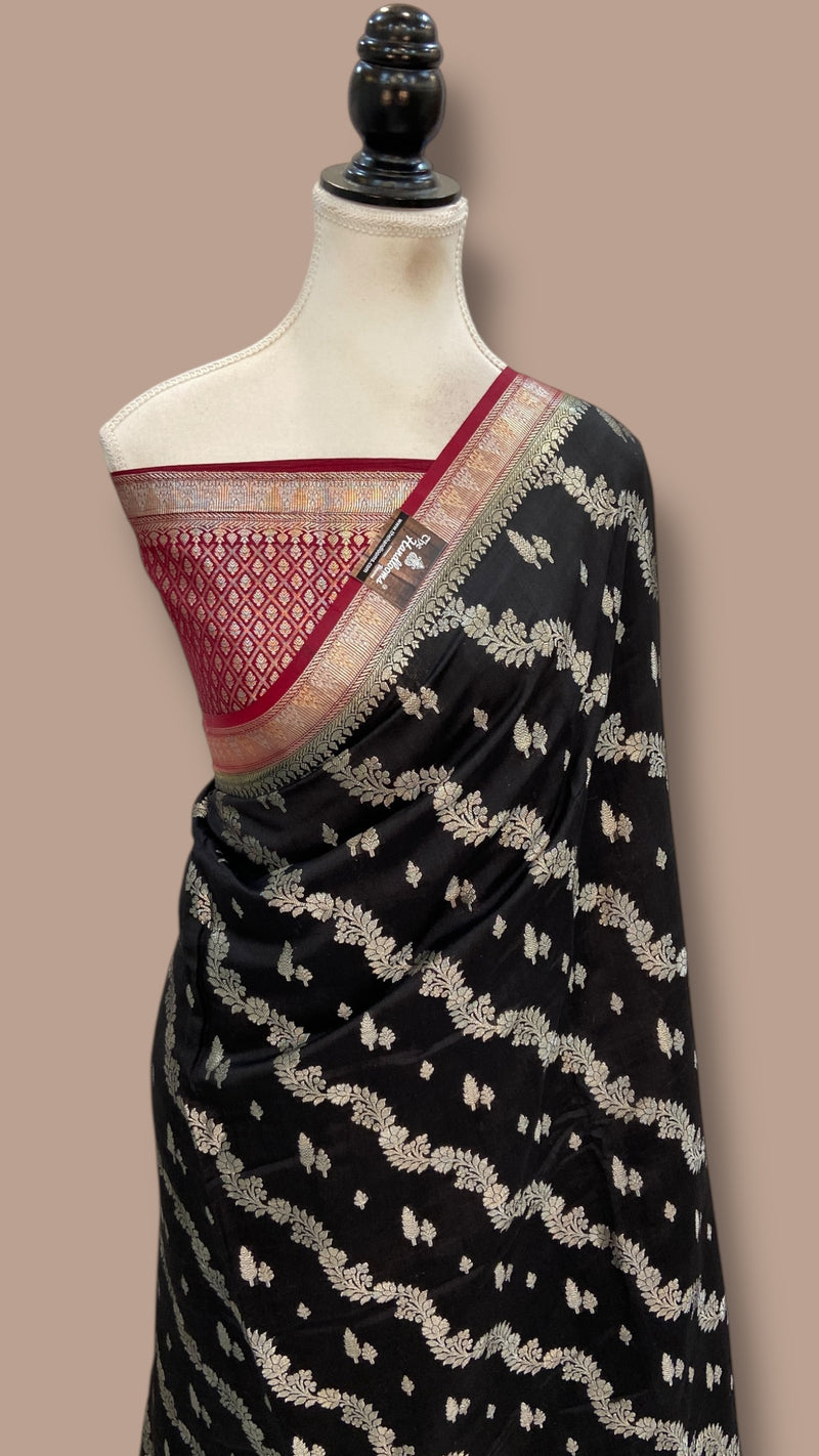 Pure Chiniya Silk Handloom Banarasi Saree - The Handlooms