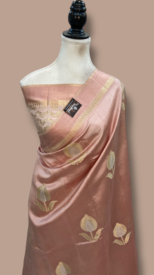 Pure Mango Silk Banarasi Handloom Saree - The Handlooms