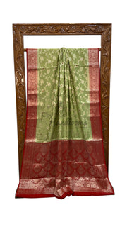 Pure Chiniya Silk Handloom Banarasi Saree - The Handlooms