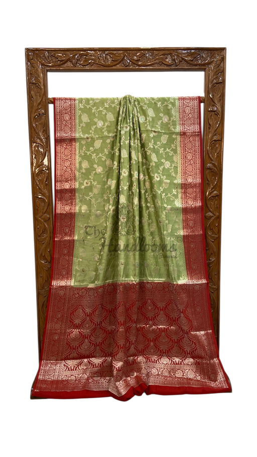 Pure Chiniya Silk Handloom Banarasi Saree - The Handlooms
