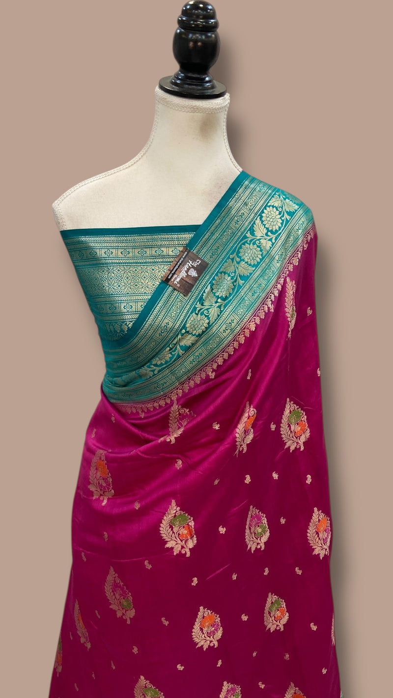 Pure Chiniya Silk Handloom Banarasi Saree - The Handlooms