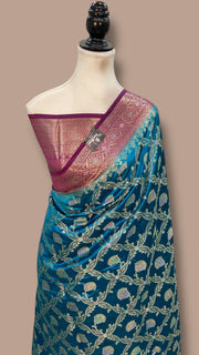 Pure Dupion Silk Banarasi Saree - The Handlooms