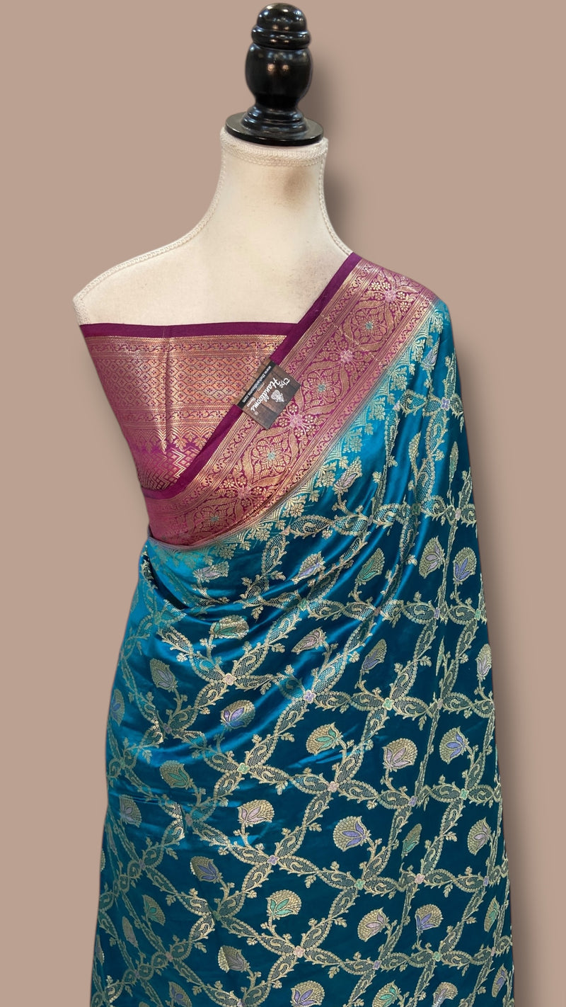 Pure Dupion Silk Banarasi Saree - The Handlooms