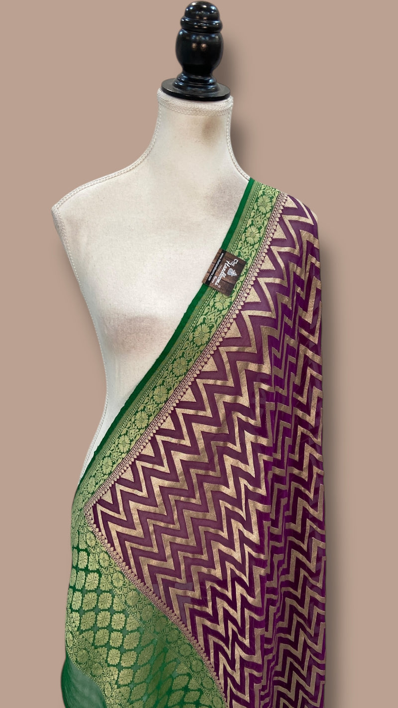 Pure Khaddi Georgette Handloom Dupatta