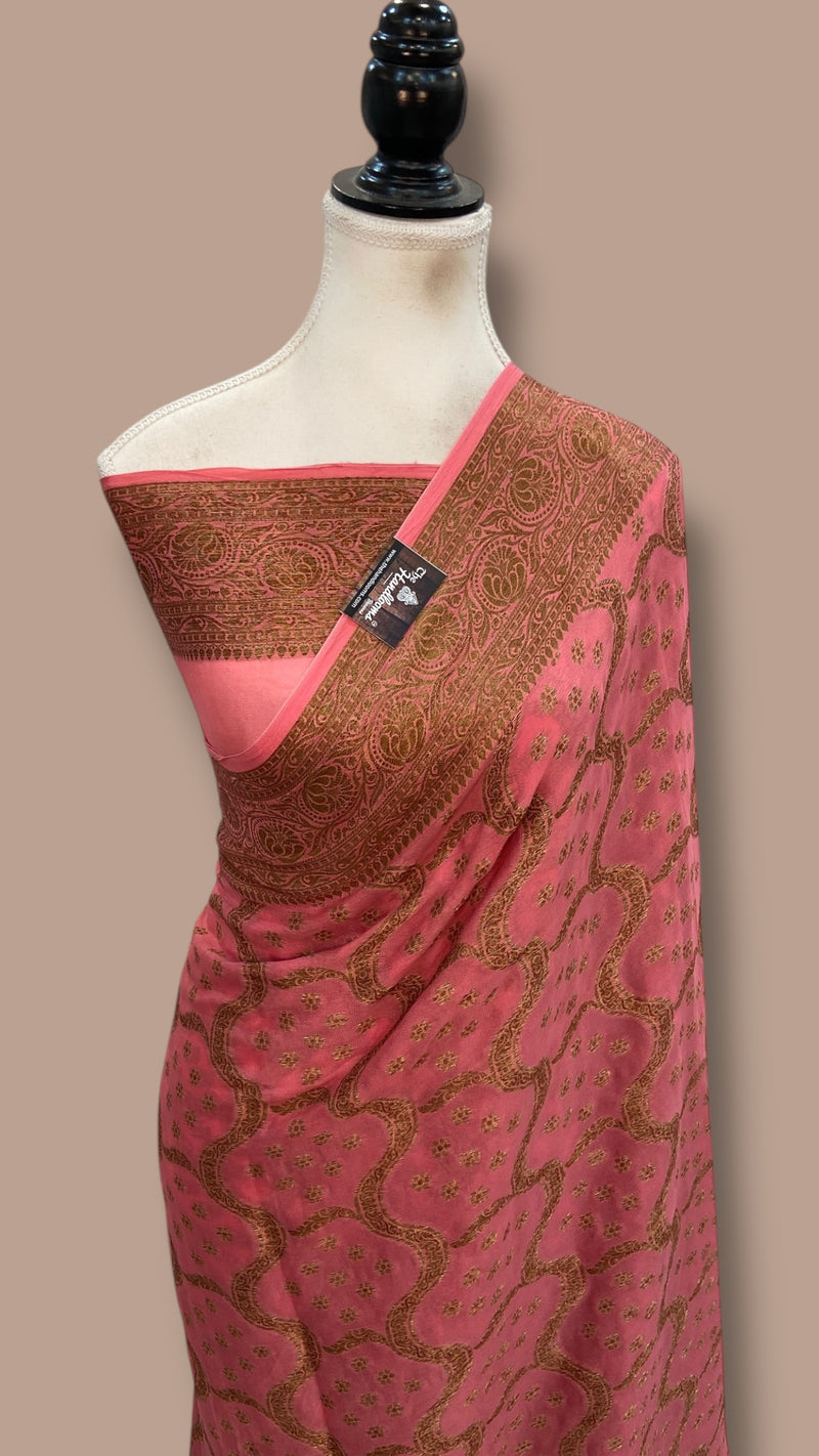 Pure Chiffon Khaddi Banarasi Saree