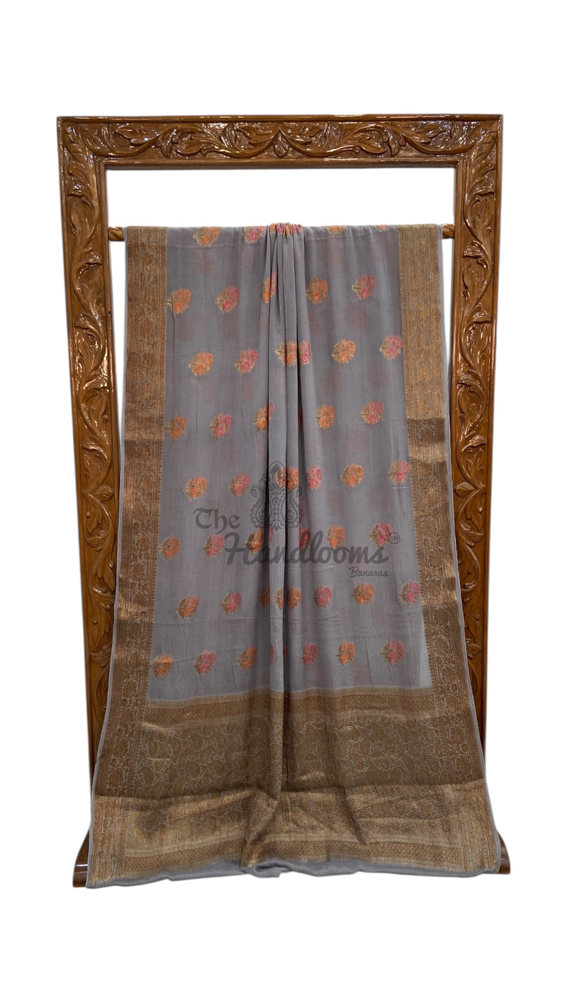 Pure Chiffon Khaddi Banarasi Saree