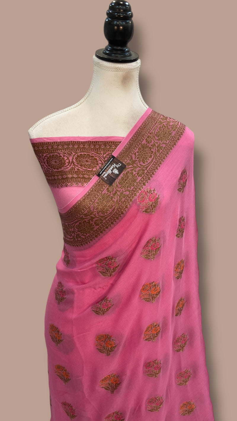 Pure Chiffon Khaddi Banarasi Saree
