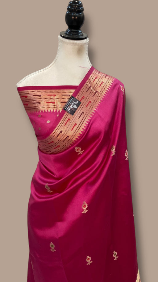 Pure Mango Silk Banarasi Handloom Saree - The Handlooms
