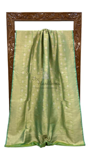 Pure Katan Silk Banarasi Handloom Saree - Tanchui Brocade With Sona Roopa - The Handlooms