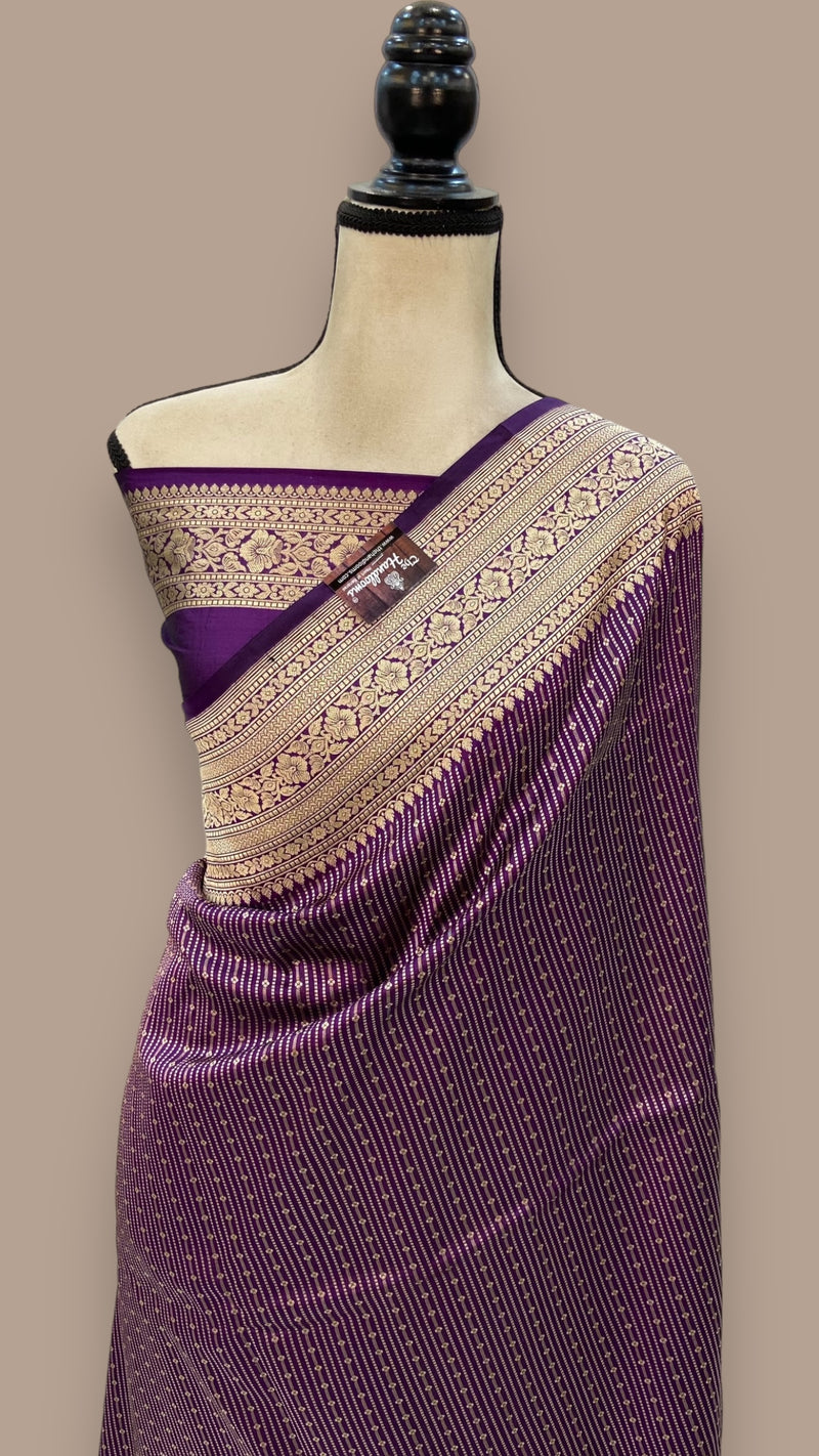 Pure Katan Silk Banarasi Handloom Saree - Tanchui Brocade - The Handlooms