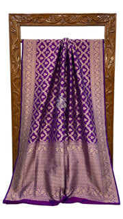 Pure Katan Silk Banarasi Handloom Saree - All Over Jaal Work - The Handlooms