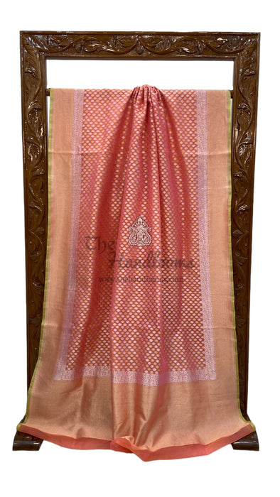 Pure Kora Reshmi Zari Banarasi Brocade Handloom Saree