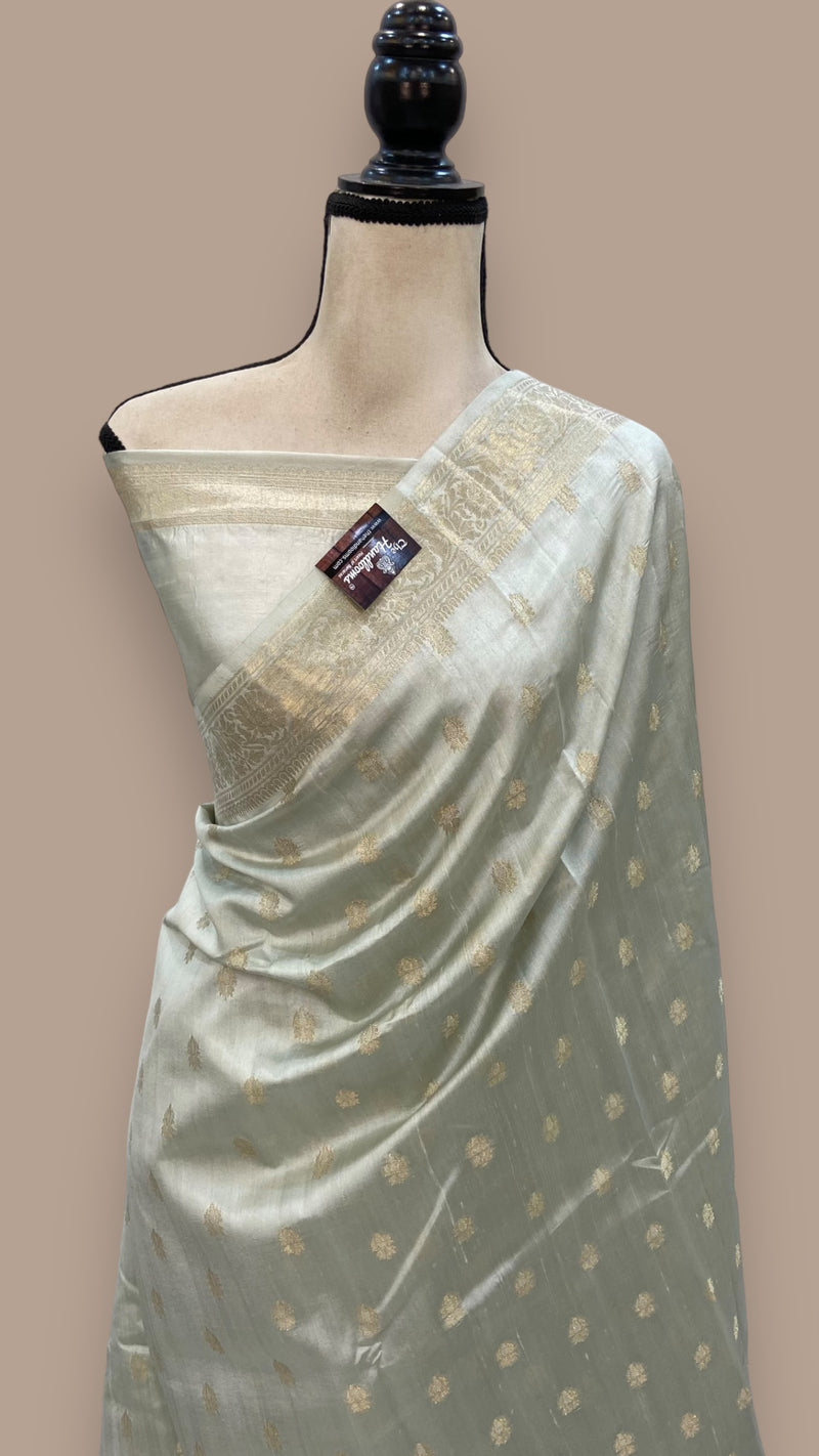 Pure Chiniya Silk Handloom Banarasi Saree - The Handlooms