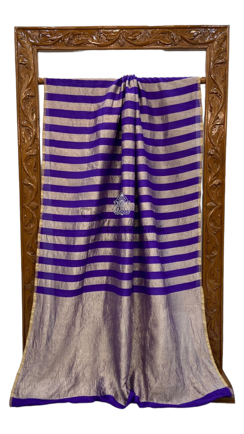 Pure Moonga Tissue Silk Banarasi Handloom Saree - The Handlooms