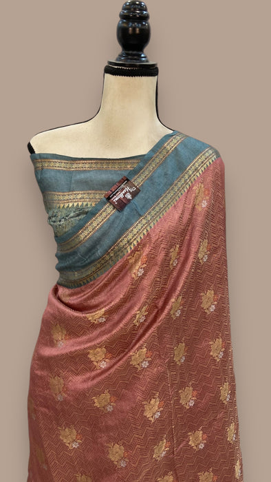 Pure Mango Silk Banarasi Handloom Reshmi Zari Saree With Digital Print