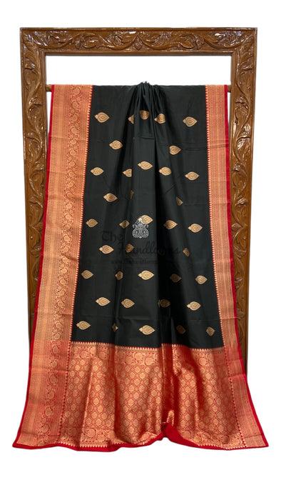 Pure Katan Silk Banarasi Handloom Saree - All over Kadua motifs