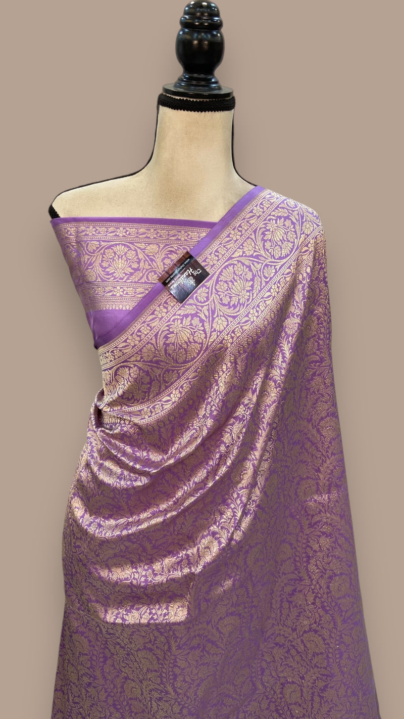 Pure Katan Silk Banarasi Handloom Saree - Tanchui Brocade - The Handlooms