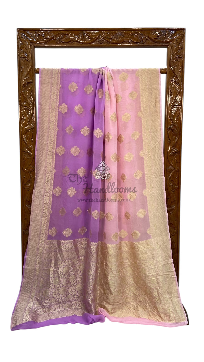 Pure Khaddi Georgette Handloom Banarasi Saree - The Handlooms