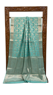 Pure Chiniya Silk Khaddi Handloom Banarasi Saree - The Handlooms