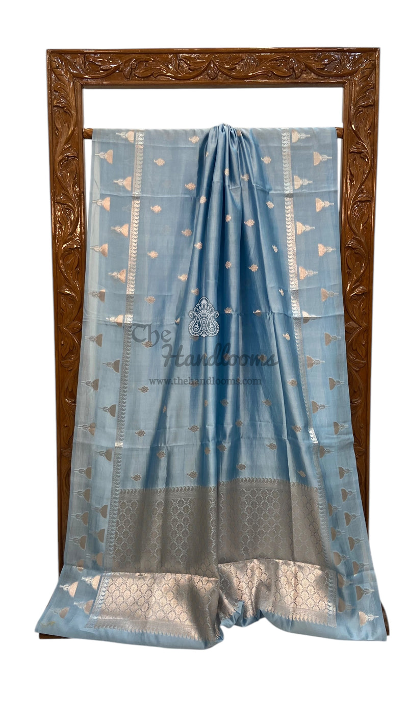 Pure Mango Silk Banarasi Handloom Saree - The Handlooms
