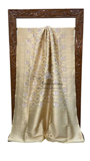 Nita Ambani Pure Katan Silk Banarasi Handloom Saree - All over Jaal work - With Meenakari - The Handlooms