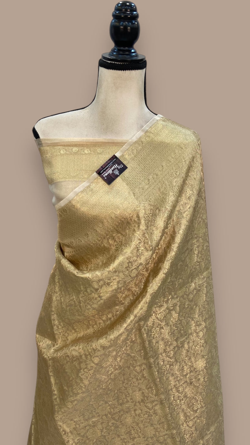 Pure Kora Tissue Handloom Banarasi Saree - The Handlooms