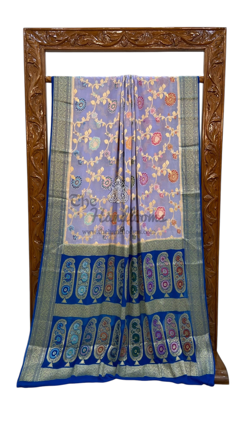 Pure Crepe Georgette Banarasi Saree - The Handlooms