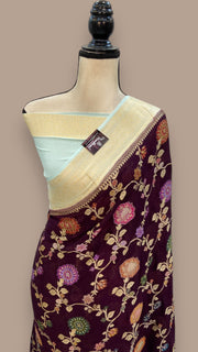 Pure Crepe Georgette Banarasi Saree - The Handlooms