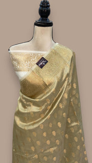 Pure Kora Tissue Handloom Banarasi Saree - The Handlooms