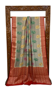 Pure Butter Crepe Banarasi Saree - The Handlooms