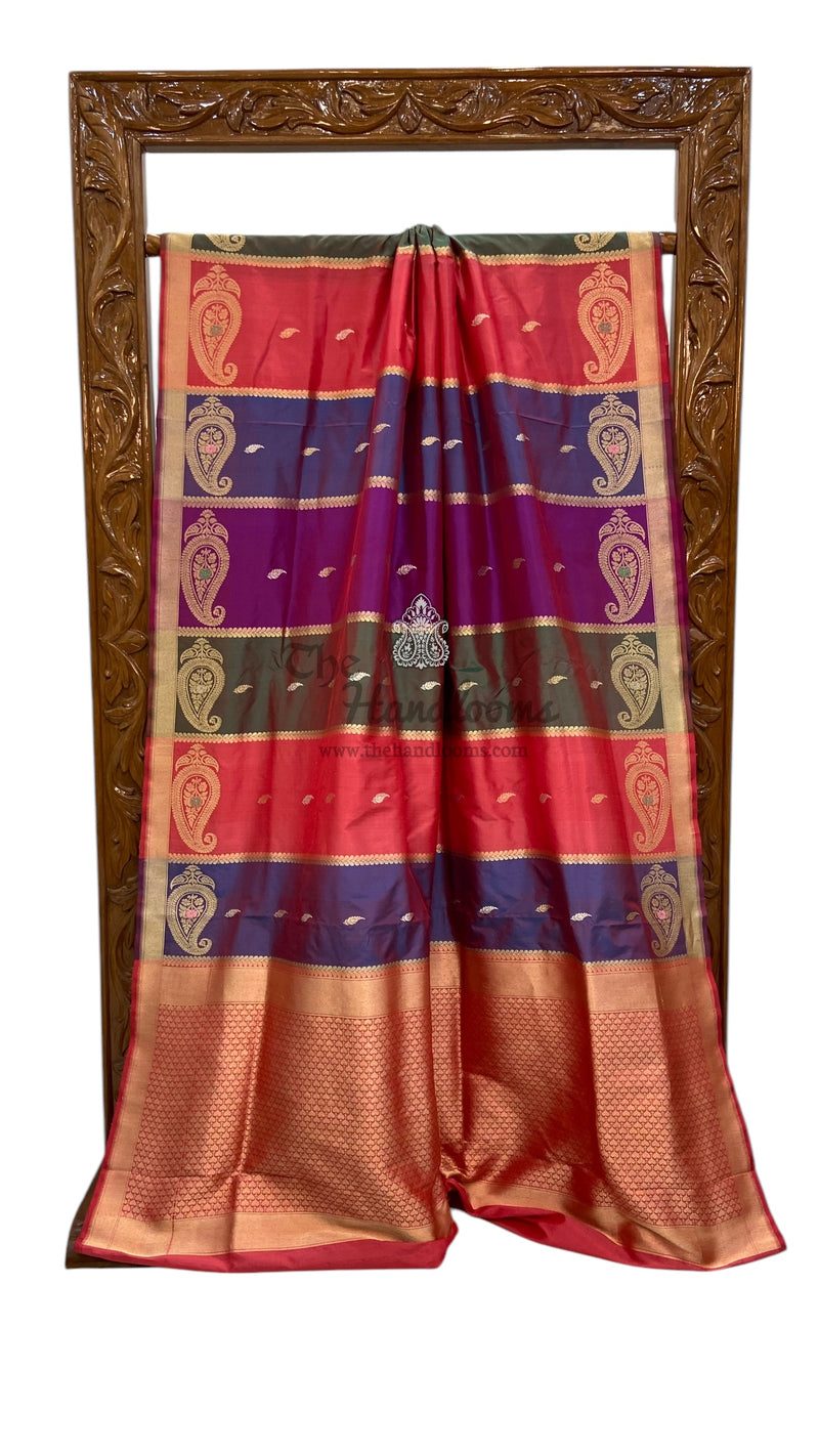 Pure Katan Silk Banarasi Handloom Saree - Rangkat - The Handlooms