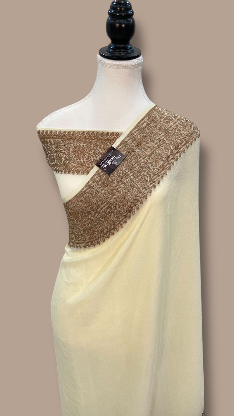 Pure Khaddi Georgette Handloom Banarasi Saree - The Handlooms